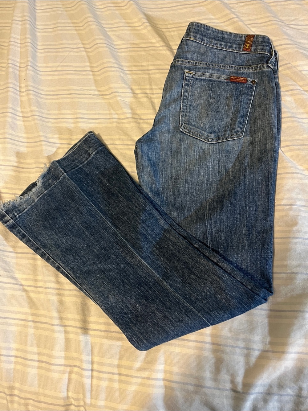 7 For All Mankind Women's Medium Blue Boot Cut Jeans